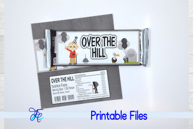 Over The Hill Man Candy Bar Wrapper