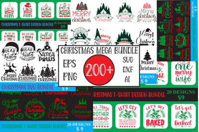 200+ best Christmas t-shirt design bundle, Christmas sublimation t-shi