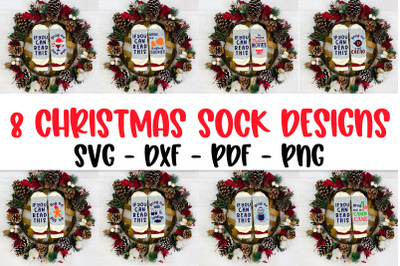 Christmas sock designs . If you can read this. Sock sayings