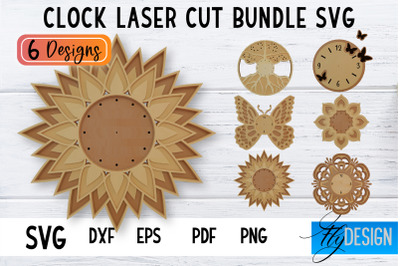 Clock Laser Cut SVG | Clock SVG Design | CNC Files