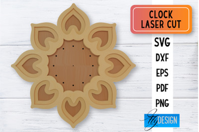 Clock Laser Cut SVG | Clock SVG Design | CNC Files