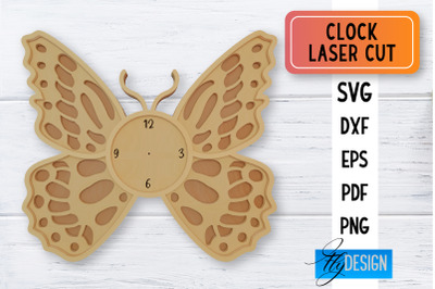 Clock Laser Cut SVG | Clock SVG Design | CNC Files