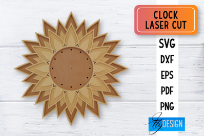 Clock Laser Cut SVG | Clock SVG Design | CNC Files