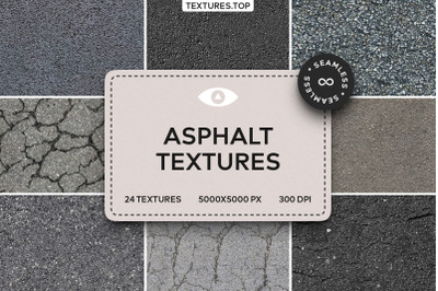 24 Seamless Asphalt Texture Pack