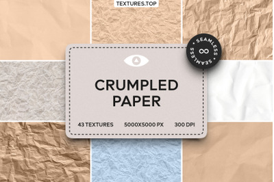 43 Seamless Crumpled Paper Texture Pack