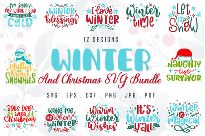 Winter And Christmas SVG Bundle