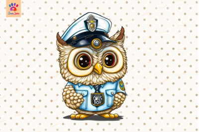 Police Owl Cute Animal Lover