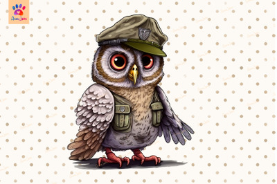 Military Owl Cute Animal Lover