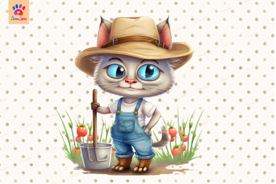 Gardener Cat Cute Animal Lover