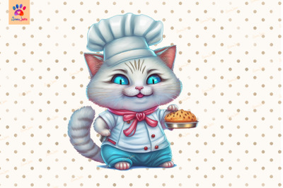 Chef Cat Cute Animal Lover