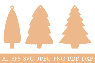 Christmas Tree Gift Tags. Gift Tags SVG