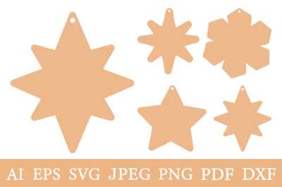 Christmas stars gift tags templates. Gift Tags SVG