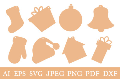 Christmas Gift Tags. Gift Tags SVG. Gift Tags templates