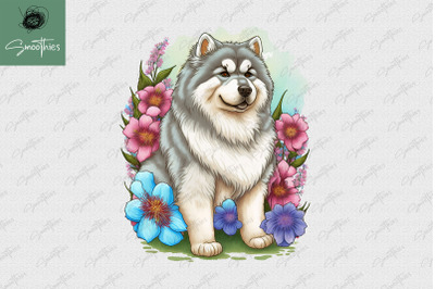 Puppy With Flower Alaska