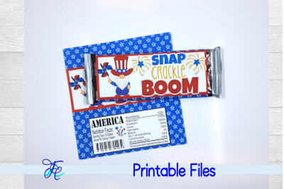 Snap Crackle Boom Candy Bar Wrapper