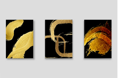 Set Gold Abstract Background Elegant Graphic