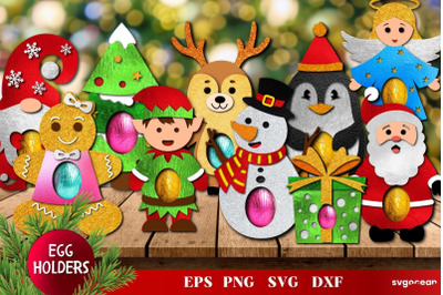 Christmas Egg Holders | Candy Holders Bundle | SVG