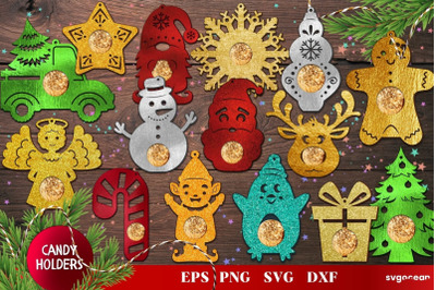 Christmas Ornaments DIY | Candy Holders Bundle | SVG