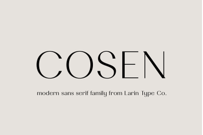 Cosen  Font Family