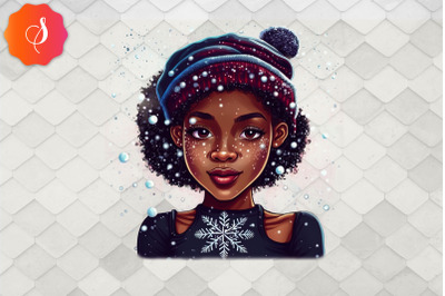 Beautiful Winter Black Girl Blm