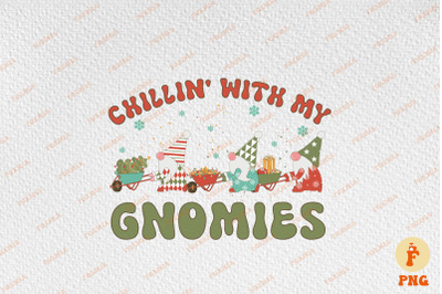 Chillin&#039; With My Gnomies Retro Christmas