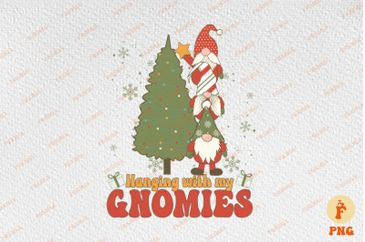 Hanging With My Gnomies Retro Xmas Gnome