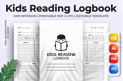 Kids Reading Logbook KDP Interior