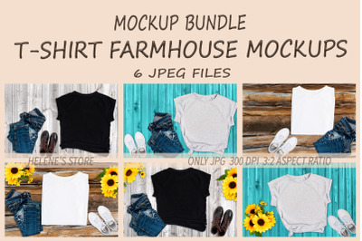Tshirt mockup bundle. Farmhouse mockup.  Shirt mock up