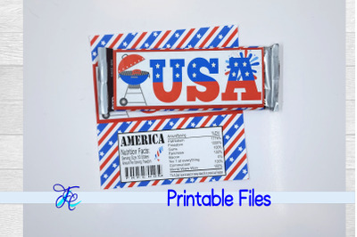 USA Candy Bar Wrapper