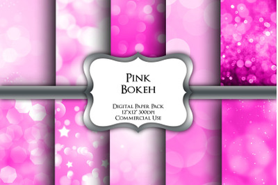 Pink Bokeh Digital Paper Pack