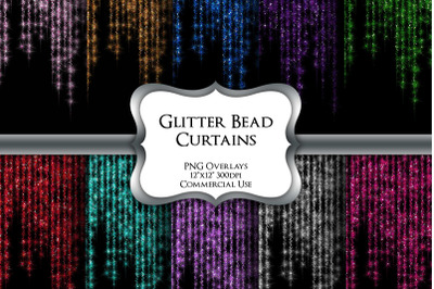 Glitter Bead Curtains Overlays PNG