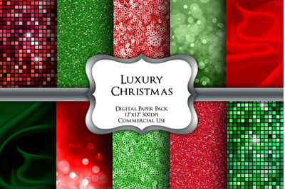 Luxury Christmas Digital Paper Pack