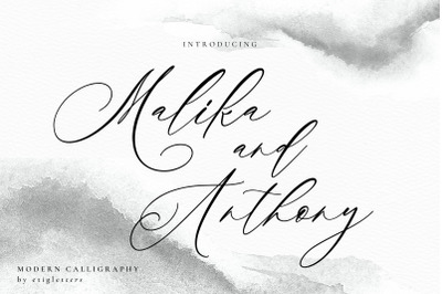 Malika and Anthony Modern Calligraphy