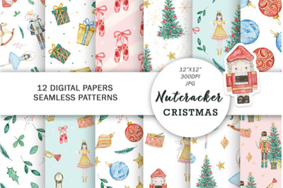 Christmas Nutcracker Digital Paper