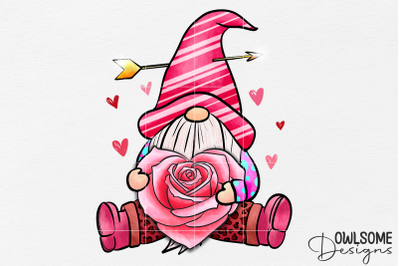 Gnome Valentine Sublimation PNG Design