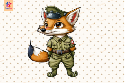 Military Fox Cute Animal Lover