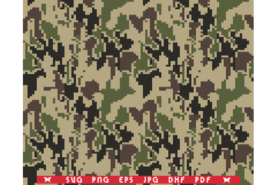 SVG Camouflage print, Seamless pattern
