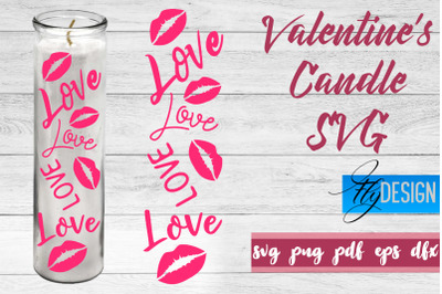 Valentine&amp;&23;039;s Candles SVG | Love SVG | Candles Design SVG