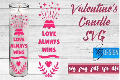 Valentine&amp;&23;039;s Candles SVG | Love SVG | Candles Design SVG