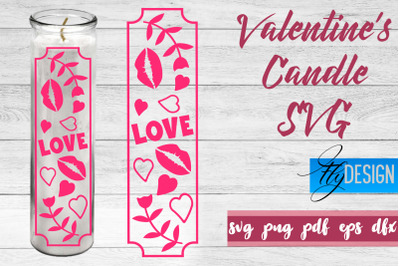 Valentines Candles SVG | Love SVG | Candles Design SVG