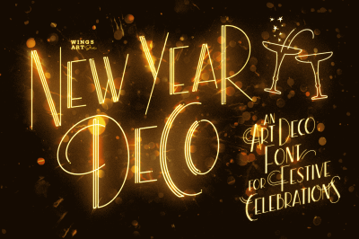 New Year Deco:  An Art Deco Font for Festive Celebrations!