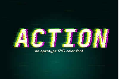 Action an opentype SVG color font.