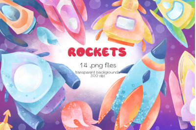 Rockets Clipart - PNG Files