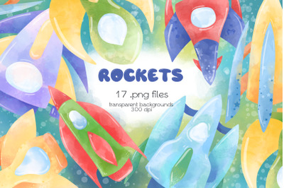 Rockets Clipart - PNG Files