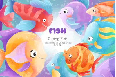 Tropical Fish Clipart - PNG Files