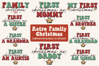 Retro Family Christmas Sublimation Bundle