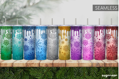 Winter Glitter Tumbler Sublimation | Shimmer | Tumbler 20oz