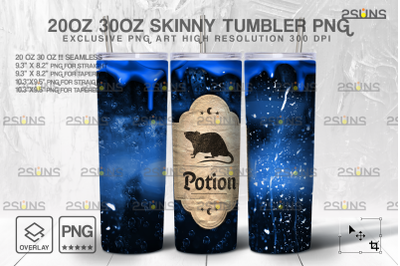 20oz Spooky Potion Skinny Tumbler Design, Sublimation Design PNG