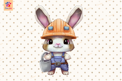 Worker Bunny Cute Animal Lover