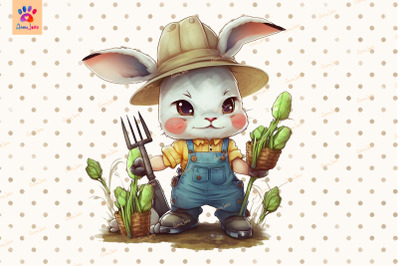 Gardener Bunny Cute Animal Lover
